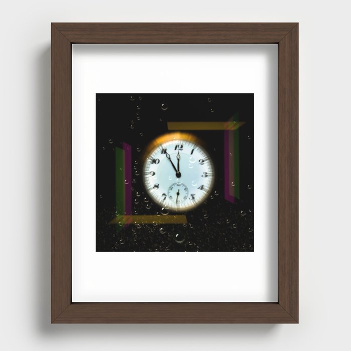 Time passes like soap bubbles Recessed Framed Print