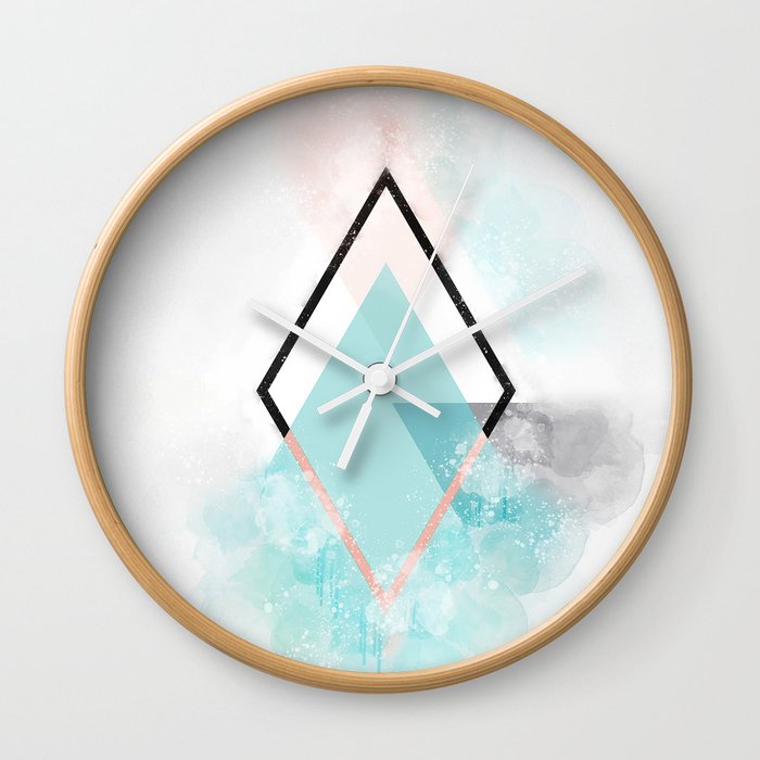Minimalist Scandinavian Geometric Watercolor Art Digital Download
