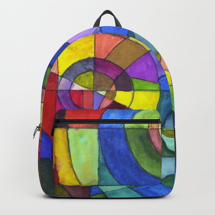 a la Sonia Delaunay - Orphism Abstract painting,  Backpack