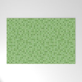  Green 50s Midcentury Dots Welcome Mat