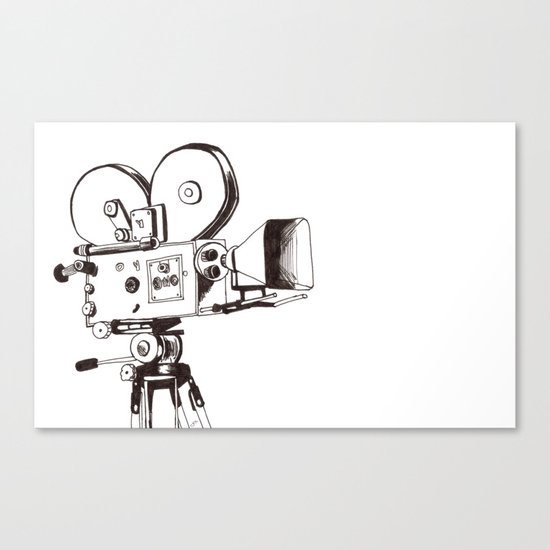 vintage filming Canvas Print