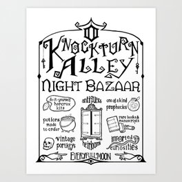 Knockturn Alley Night Bazaar Art Print