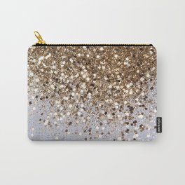 Sparkling Glam Gold Glitter Glam #1 (Faux Glitter) #shiny #decor #art #society6 Carry-All Pouch
