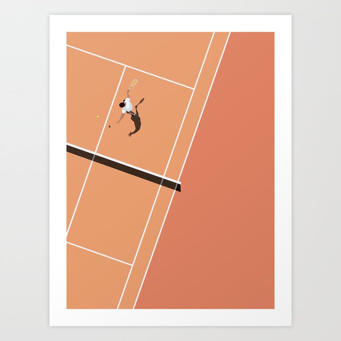 French Open | Tennis Illustration  Art Print
