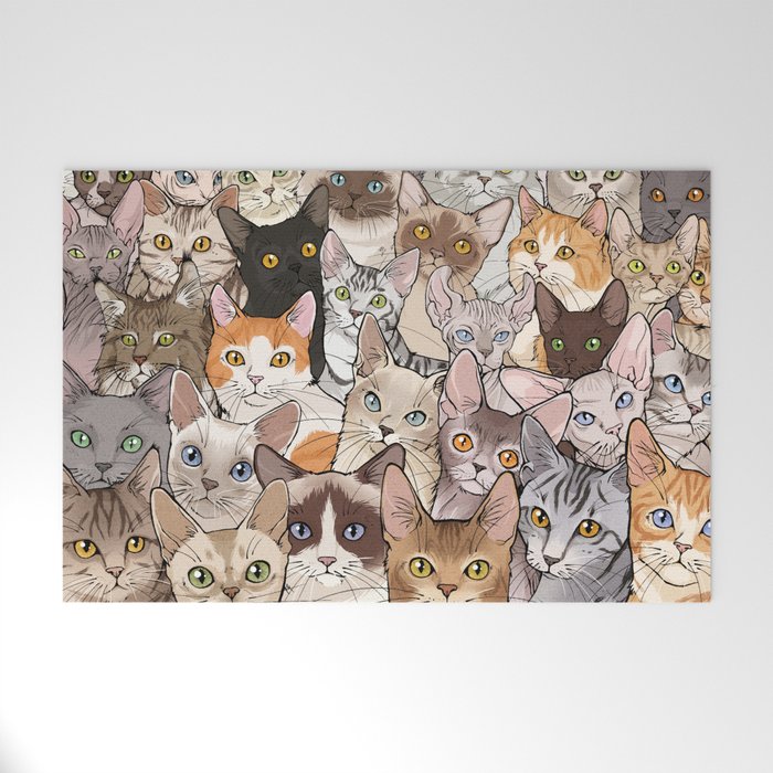 A lot of Cats Welcome Mat