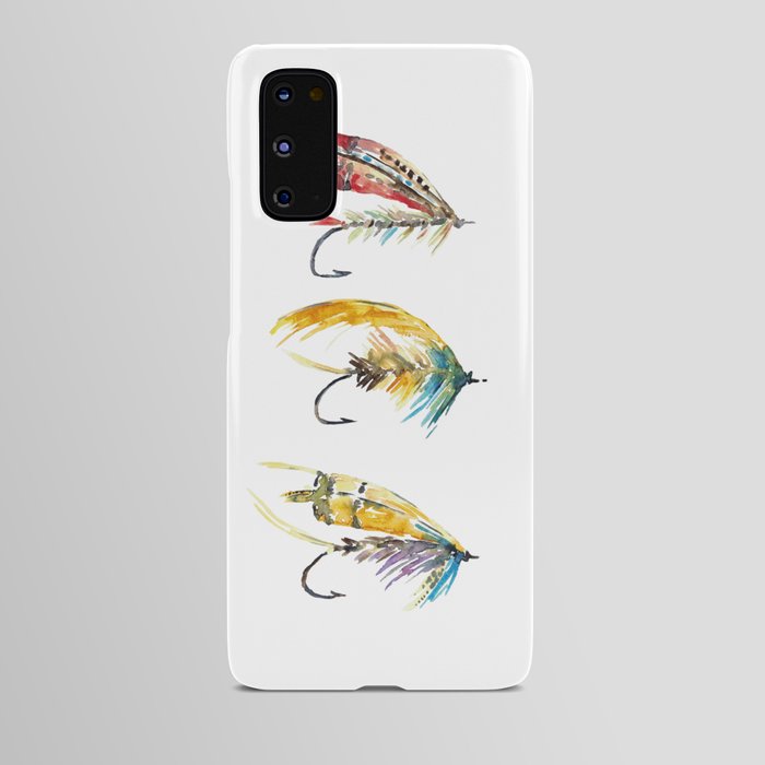 Fly Fishing lure watercolor Android Case by GoodFairyArt