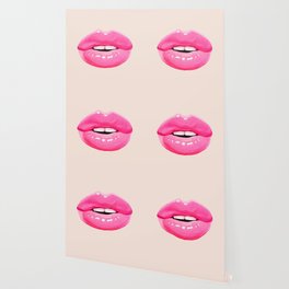 Fashion pink lips I Wallpaper