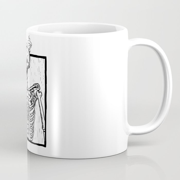 Skeleton Drinking a Cup of Coffee Coffee Mug