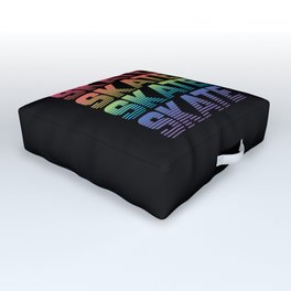 Rainbow Gradient Skate Outdoor Floor Cushion