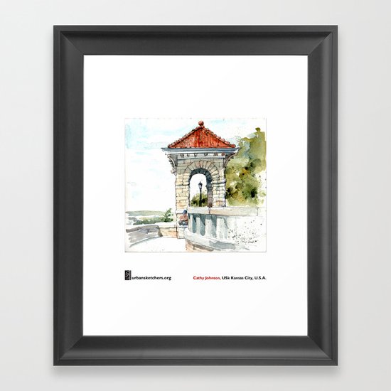 Cathy Johnson, "Case Park" Framed Art Print