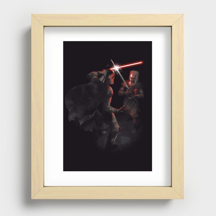 Dark Duel Recessed Framed Print