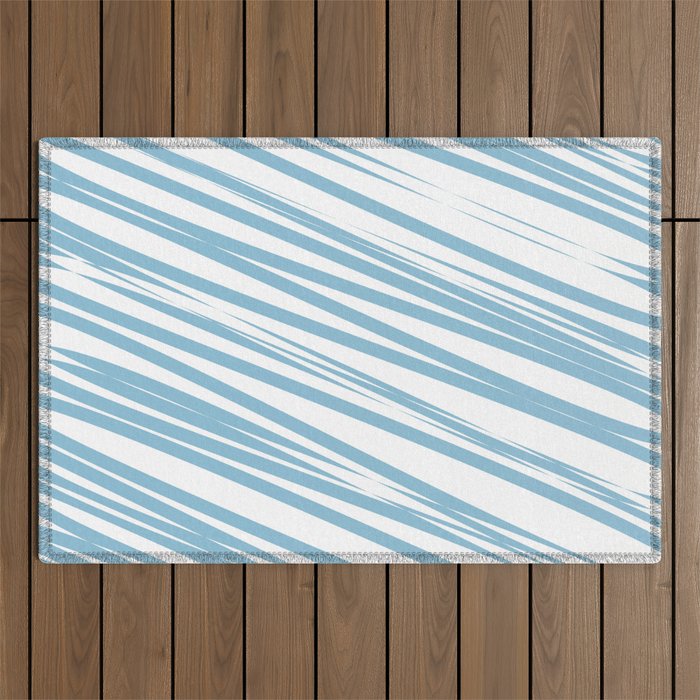 Light blue stripes background Outdoor Rug