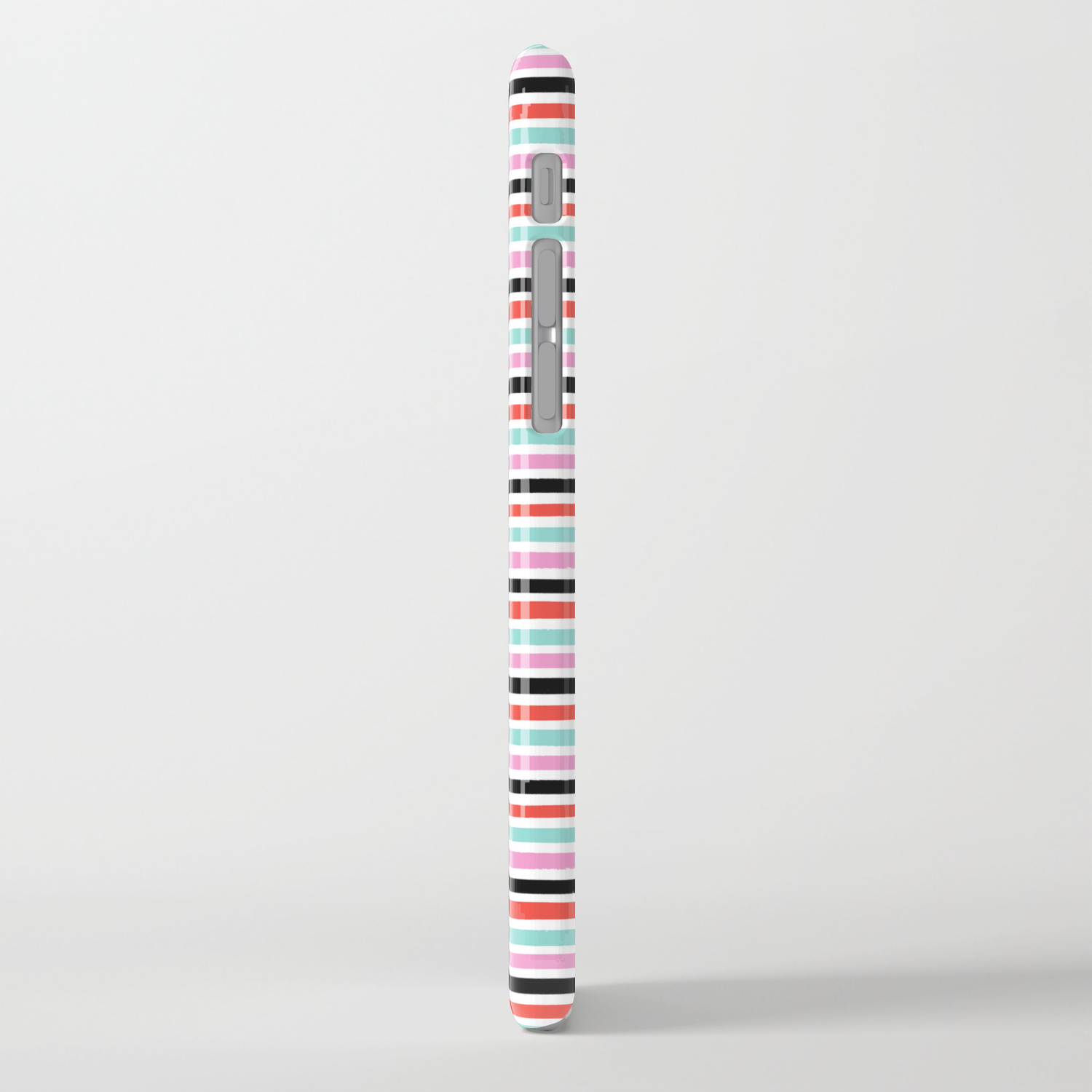 Abstract Stripes Red Pink Blue Black Pop Art Minimal