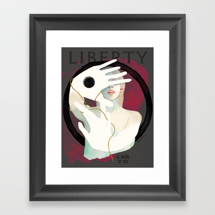 Liberty is inside of you Framed Art Print