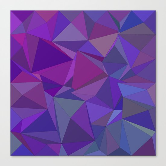 Chaotic purple tiles Canvas Print