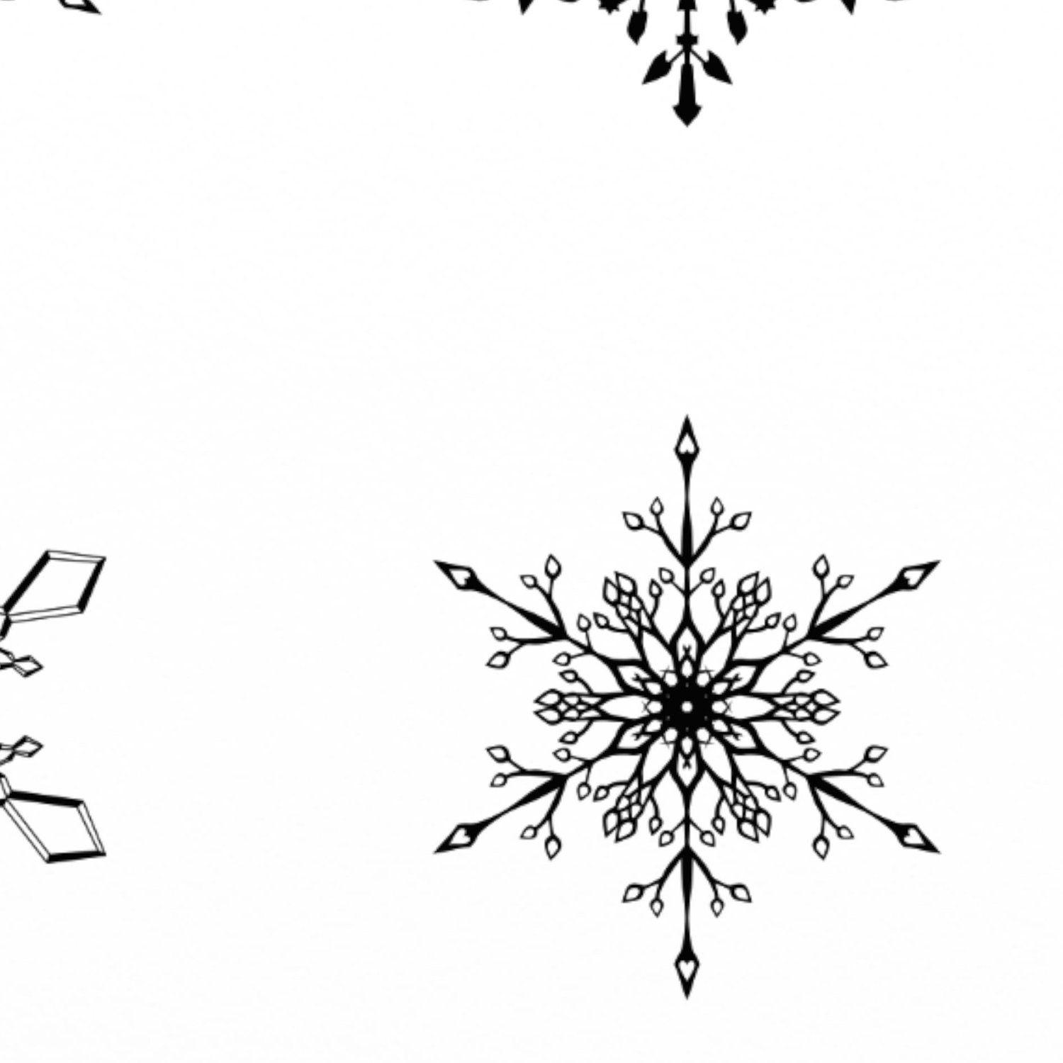 Snowflake Pattern Black And White Winter Snowflake Pattern