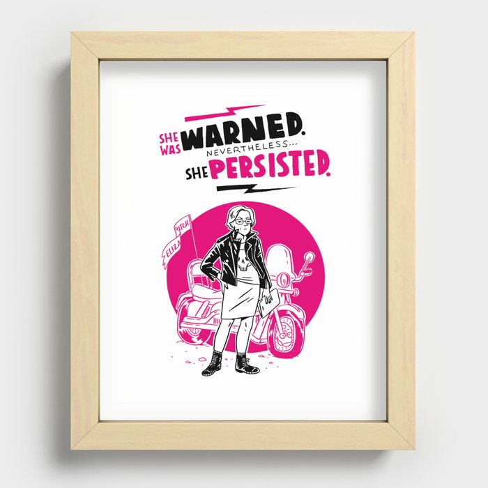 She Persisted Recessed Framed Print