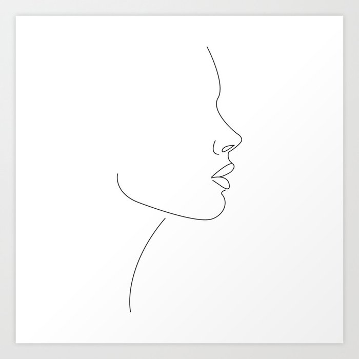 female face outline profile