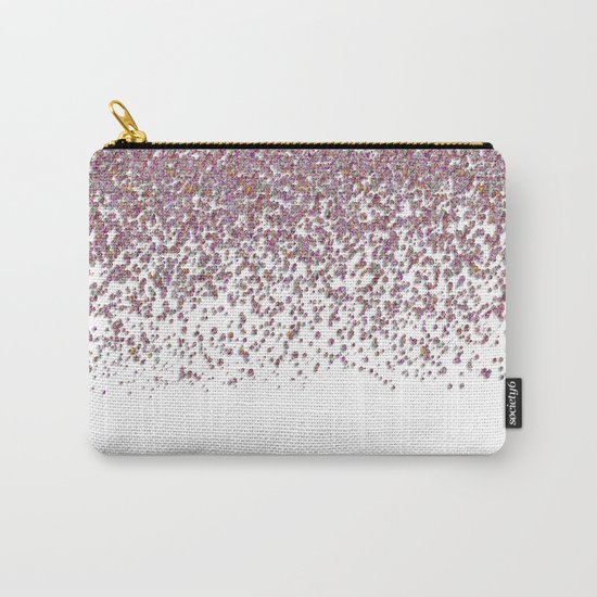 Sparkling rose quartz glitter confetti- Luxury design Carry-All Pouch