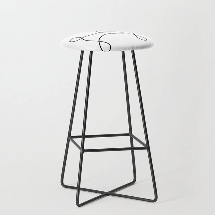 Cute Poodle Dog One Line Vector Bar Stool