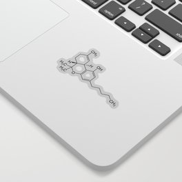 THC Molecule Sticker