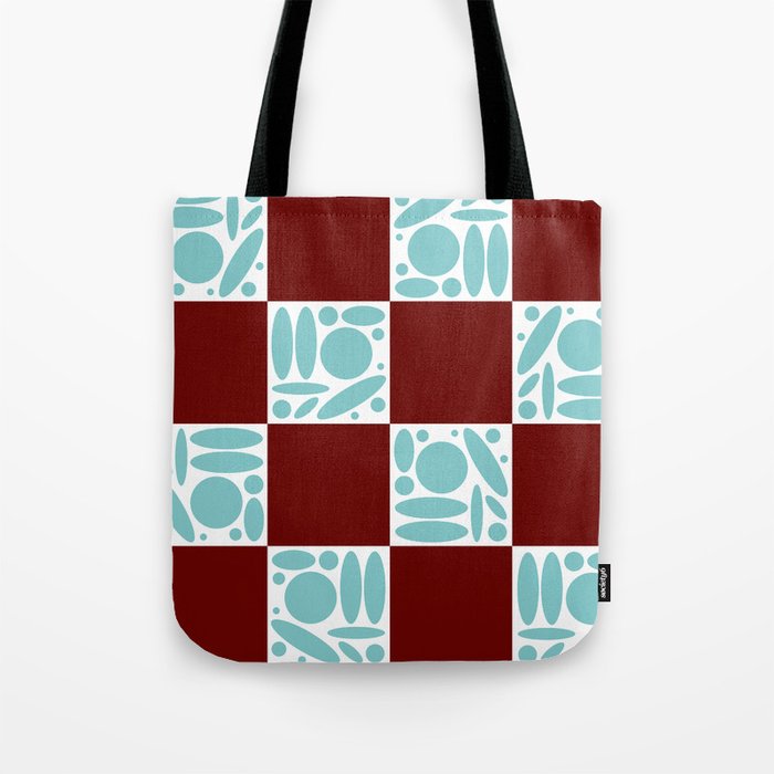 Geometric modern shapes checkerboard 17 Tote Bag