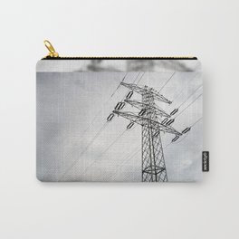 Electric power transmission Carry-All Pouch | Landscape, Photo, Electric, Wires, Powerline, Digital, Color, Tower, Power, Transmission 