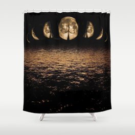 Moon Phases Shower Curtain