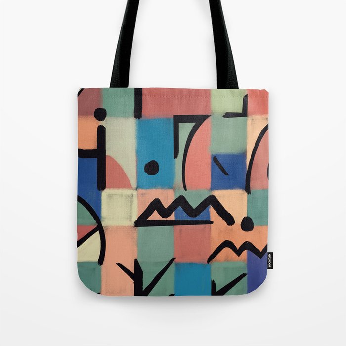 Checked meadow Tote Bag