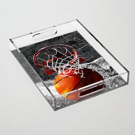 Basketball art print swoosh 101 Acrylic Tray