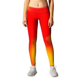 Red Yellow Aura Gradient Ombre Sombre Abstract  Leggings