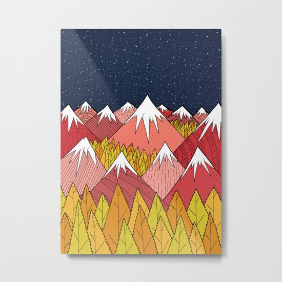 The mountains in the forest Metal Print