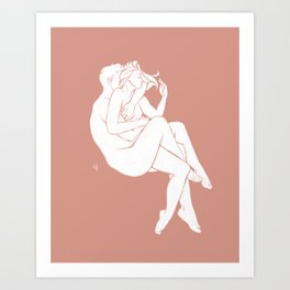 Pink Lovers Art Print