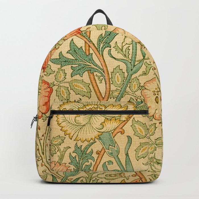 William Morris. Pink and Rose. Backpack