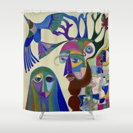 The Art of Many Blessings Shower Curtain