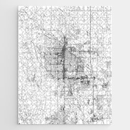Fort Collins White Map Jigsaw Puzzle