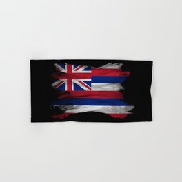 Hawaii state flag brush stroke, Hawaii flag background Hand & Bath Towel