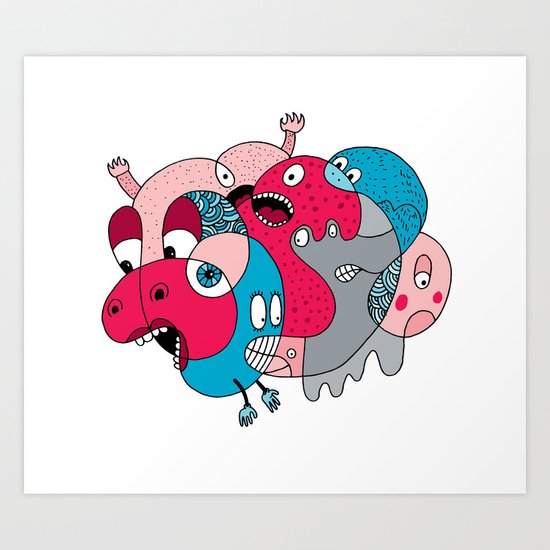 Rhino-Splat Art Print