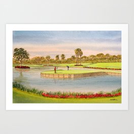 Sawgrass Golf Course 17th Green Putting Out Art Print