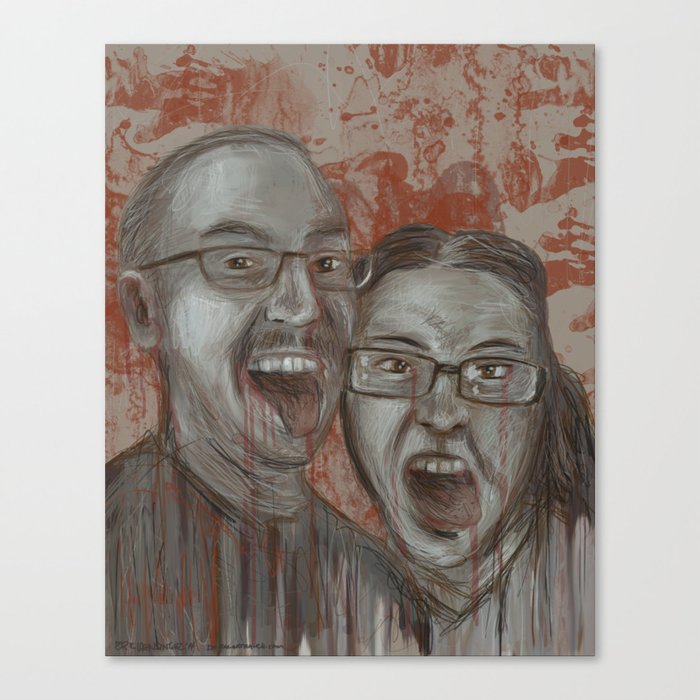 Rob and Kristine might be Zombies Canvas Print