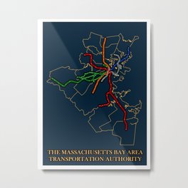 The MBTA Network Metal Print | Mbta, Boston, Graphicdesign, Digital, Subway, Gis, Map, Network, Train 