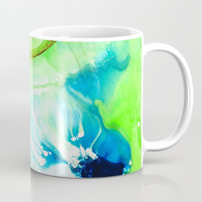 Blue And Green Abstract - Land And Sea - Sharon Cummings Coffee Mug