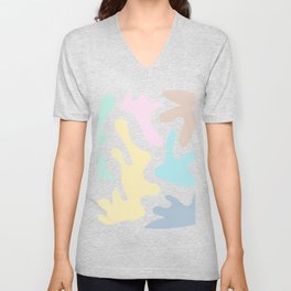 2 Abstract Shapes Pastel Background 220729 Valourine Design V Neck T Shirt