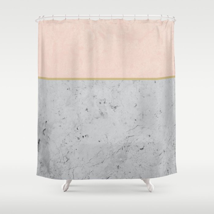 Soft Peach Meets Light Gray Concrete 1 Decor Art Society6
