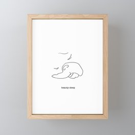 Bulldog sleeping Framed Mini Art Print