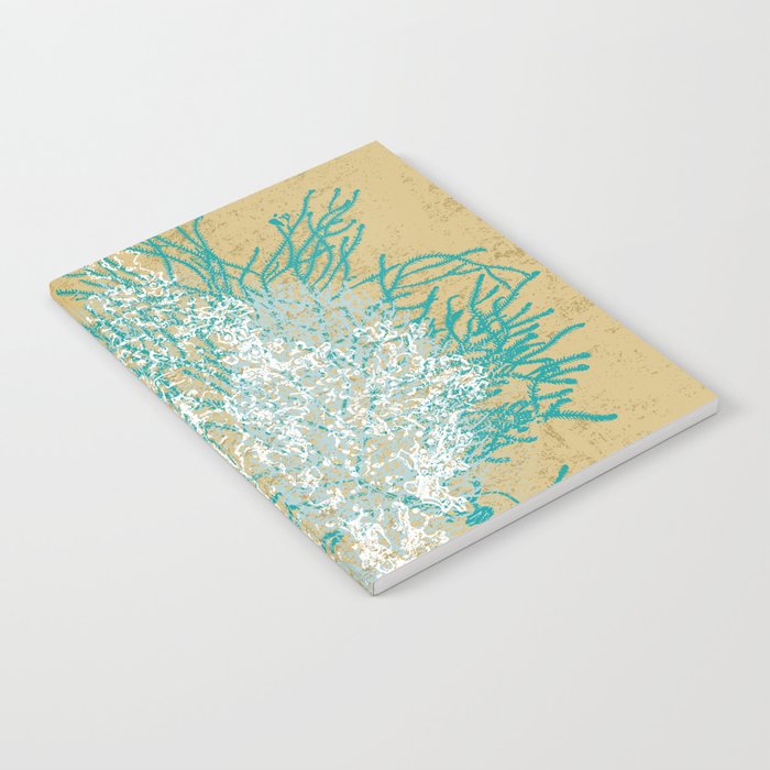 fine art Abstract art gestual, organic blue Notebook