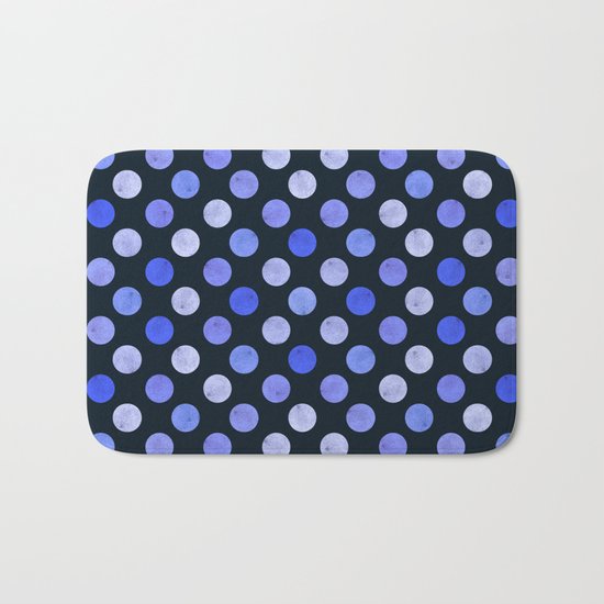 Watercolor Dots Pattern X Bath Mat