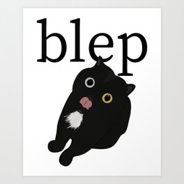 Cat blep Art Print