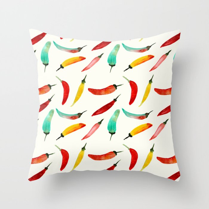 Hot chili peppers Throw Pillow