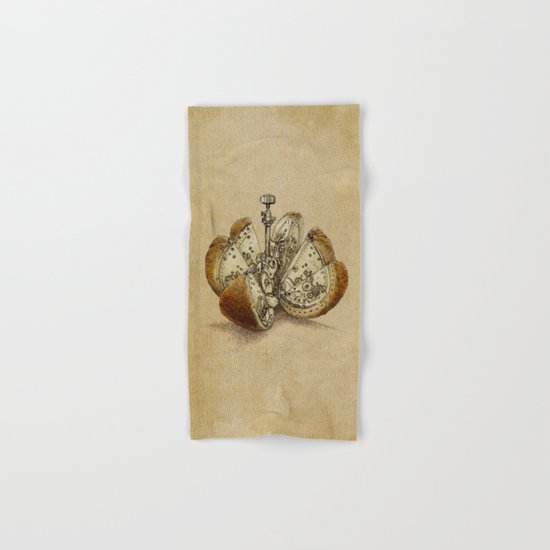 Steampunk Orange (sepia) Hand & Bath Towel
